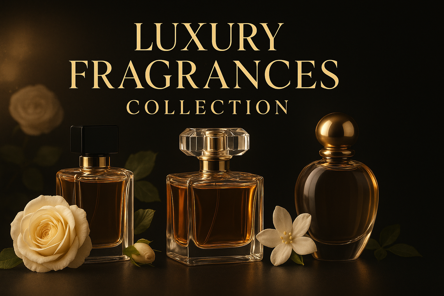 Elegant perfume headline banner